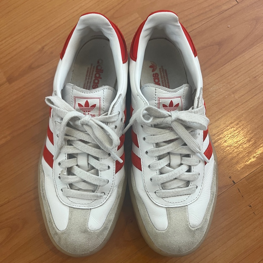 Adidas Samba White and Red Sneakers